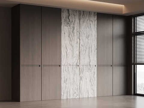  现代意式衣柜 成品衣柜3d模型 