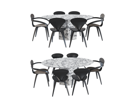  Actual design 意式餐桌椅3d模型 