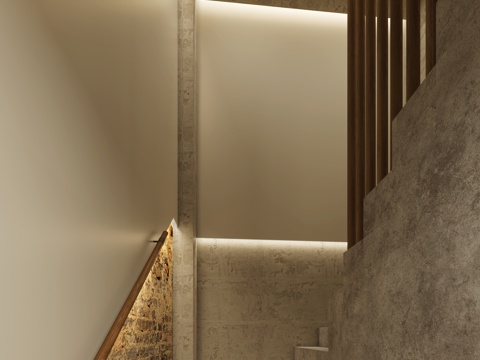  现代 侘寂风 工业风 日料店 茶桌椅组合3D模型3d模型 