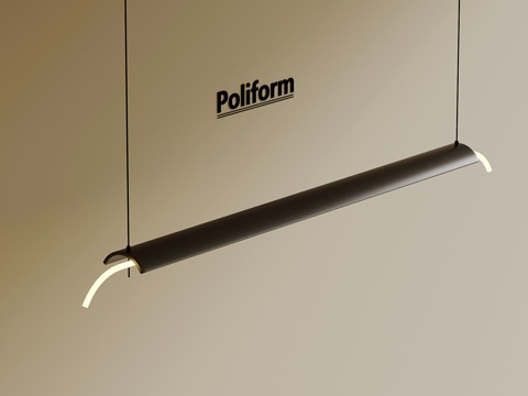 现代吊灯 条形吊灯su模型