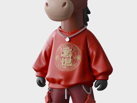  Q版小马手办3d模型 