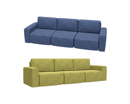  KULT 三人沙发3d模型 