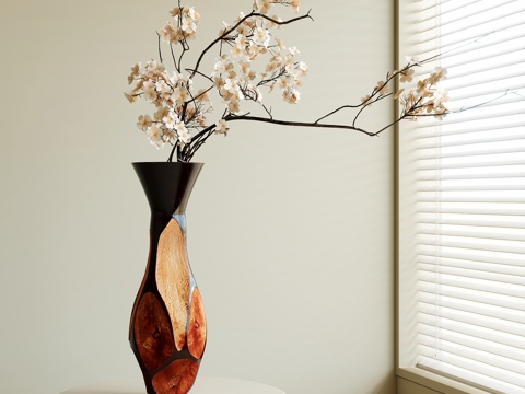  现代花瓶花艺3d模型 