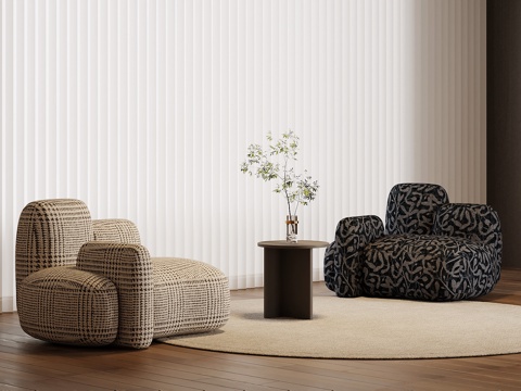  现代单人沙发 休闲沙发3d模型 