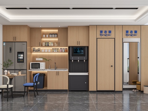  开水间更衣室3d模型 