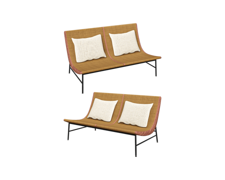  Nature 躺椅 双人椅3d模型 