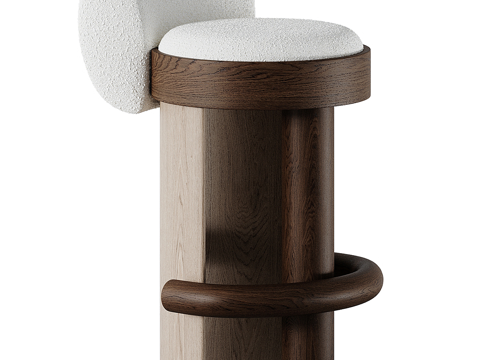  现代意式 COVE 吧台椅3d模型 