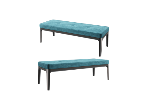  Furman 美式床尾凳3d模型 