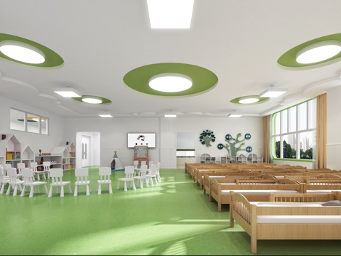  幼儿园活动室3d模型 