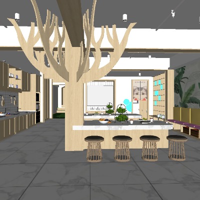  北欧儿童图书馆su模型下载 