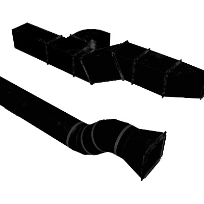  工业风通风管道su模型下载 