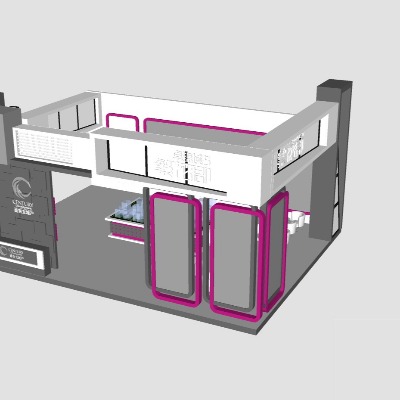  现代商业会展su模型下载 