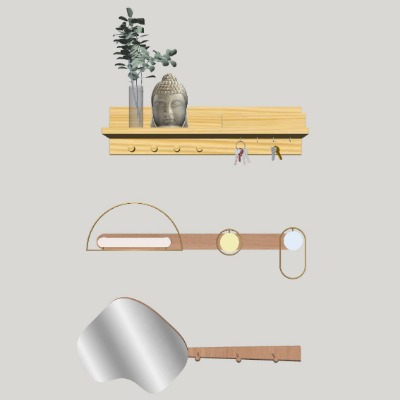  现代挂衣架su模型下载 