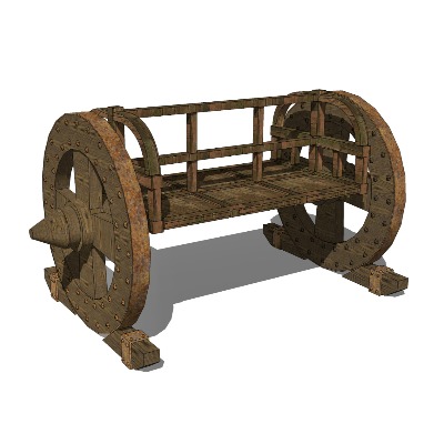  现代公用椅su模型下载 