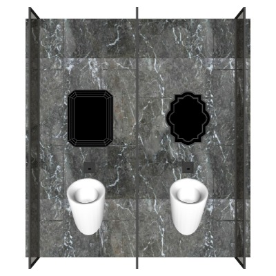  现代小便器su模型下载 