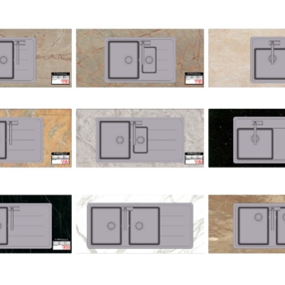  现代不锈钢水盆su模型下载 