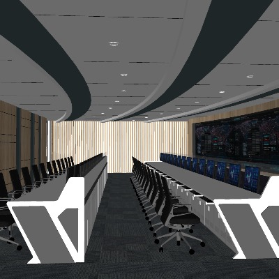  现代控制中心su模型下载 