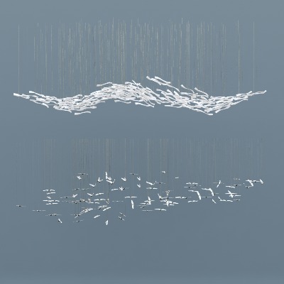  现代装饰吊灯su模型下载 