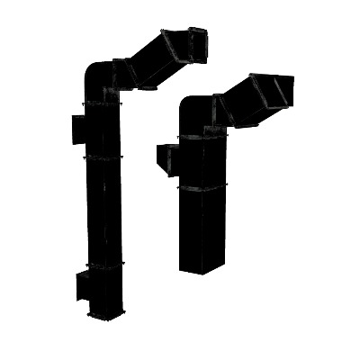  工业风排气管道su模型下载 