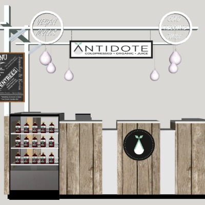  现代小吃车快餐店su模型下载 