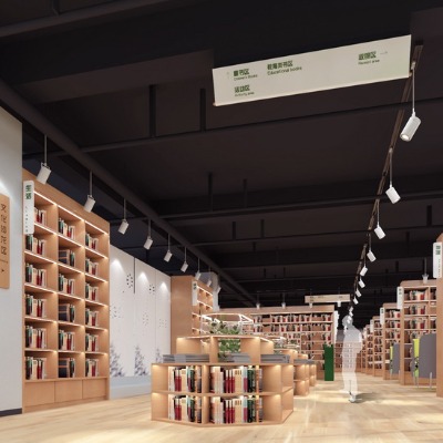  现代书店su模型下载 