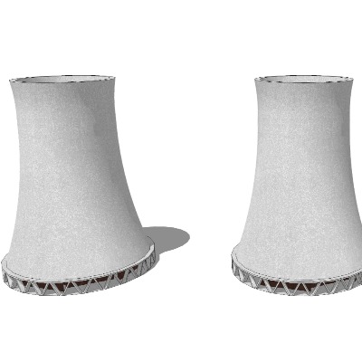  现代双曲线冷却塔su模型下载 