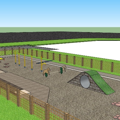  现代萌宠乐园su模型下载 