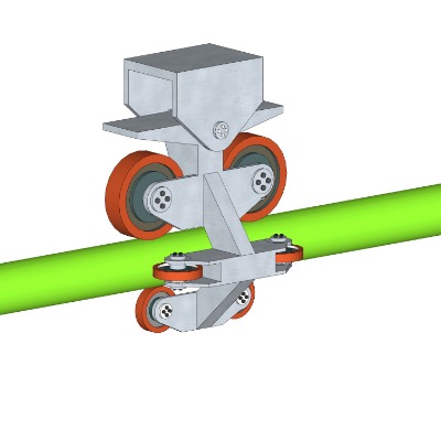  现代滑轮工业设备su模型下载 