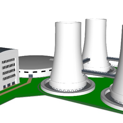  工业化工厂设备su模型下载 