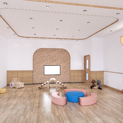  现代幼儿园活动区su模型下载 