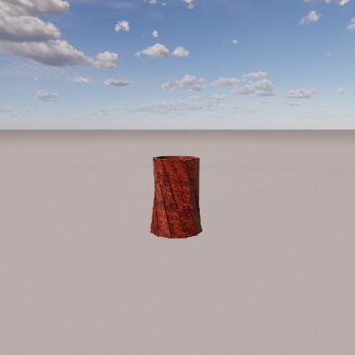  现代木质笔筒su模型下载 