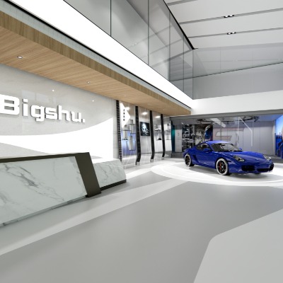  现代汽车展厅su模型下载 