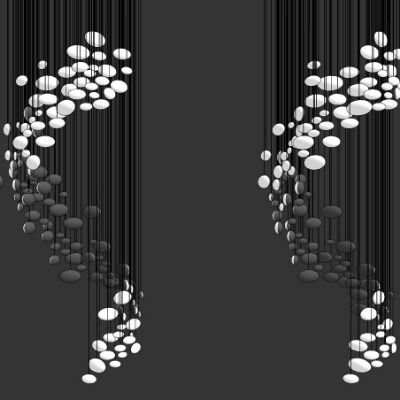 现代水晶装饰灯su模型下载 