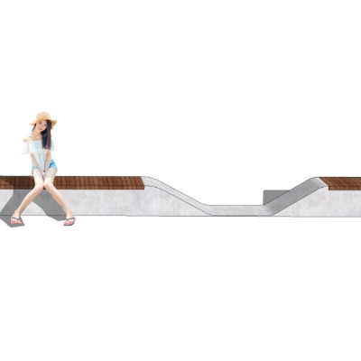  现代景观座椅公用椅su模型下载 