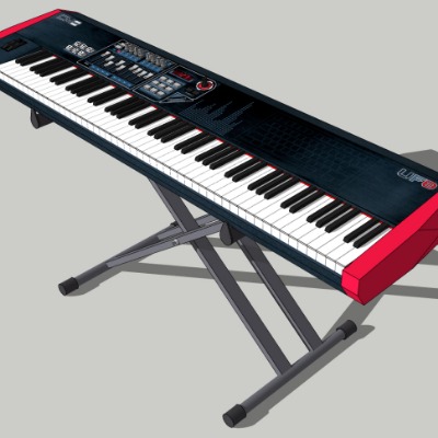  现代电子琴乐器su模型下载 