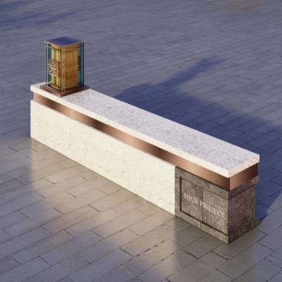  新中式景观座椅公用椅su模型下载 