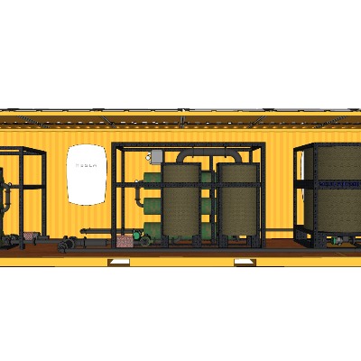  现代工业筒仓su模型下载 