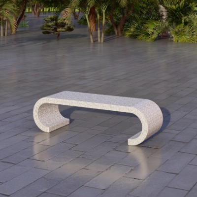  新中式景观座椅石凳公用椅su模型下载 