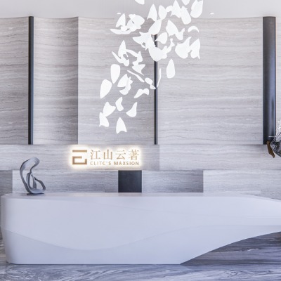  现代异形接待台su模型下载 