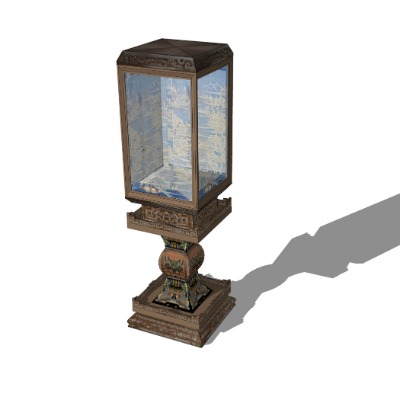  新中式庭院灯户外灯su模型下载 