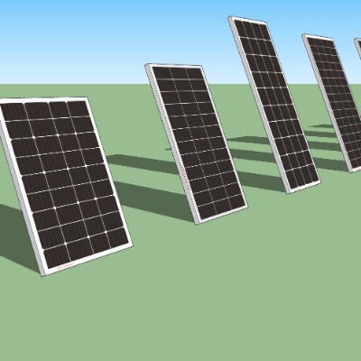 现代太阳能板su模型下载 