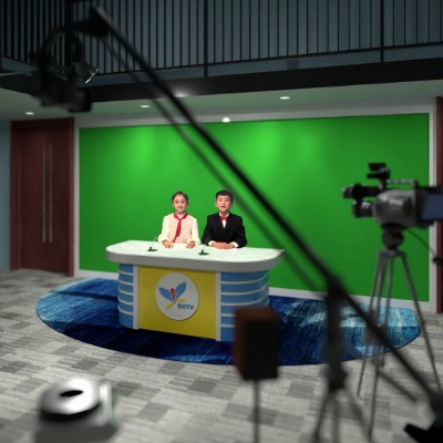  现代演播室录像间su模型下载 