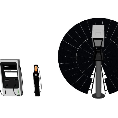  现代卫星天线su模型下载 