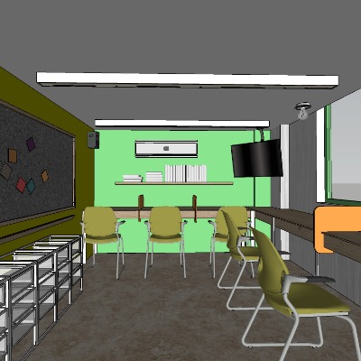  现代儿童培训机构su模型下载 