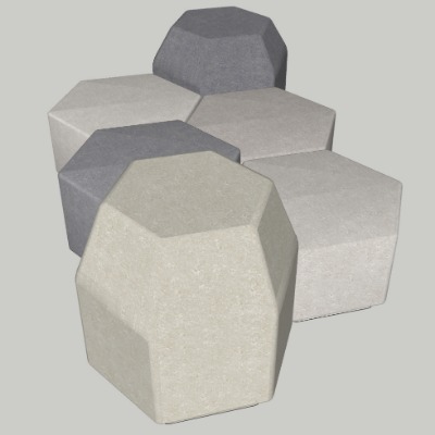  现代创意坐凳公用椅su模型下载 