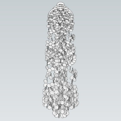  现代多层装饰灯su模型下载 