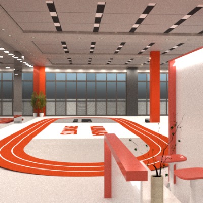  现代儿童活动室su模型下载 