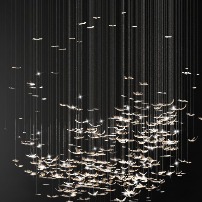  现代轻奢装饰灯su模型下载 