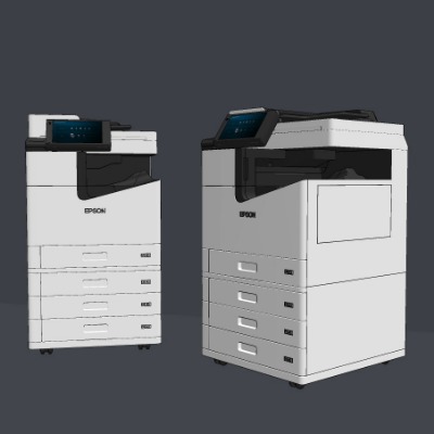  现代打印机su模型下载 