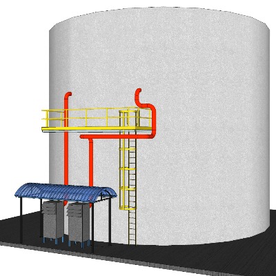  工业风过滤器su模型下载 
